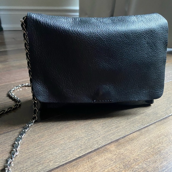 Zara small leather purse with chain strap. Black colour. - Picture 14 of 14